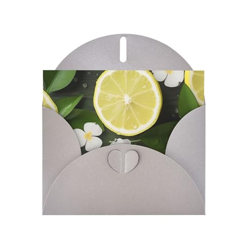 Cartes de vœux vierges motif citron avec enveloppes pour toutes occasions