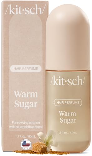 Kitsch Hair Perfume for Women - Warm Sugar | Clean, Deodorizing & Patented Odor-Eliminating Technology Hair Spray & Body Mist - Freshen Hair, Body & Pillows - Pink Grapefruit & Vanilla Scent - 50mL
