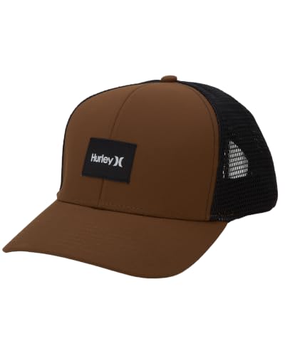 Image of Hurley Mens Trucker Hat Fairway Mesh Trucker Hat, Quick Dry Snapback | Structured Curved Bill Keeps You Cool with Breathable Panels, Adjustable Closure Delivers a Secure, Classic Fit