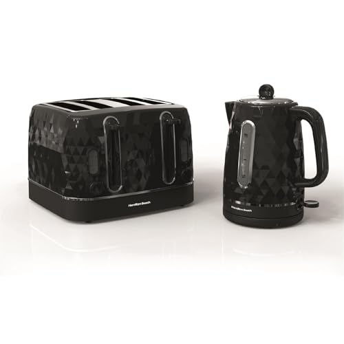 Hamilton Beach Toaster 4 Slice, Diamond, 2300W, 6 Browning Controls, Defrost, Reheat & Cancel Settings, Removable Crumb Tray, High Lift Eject, Black - HBT3221B - Image 3