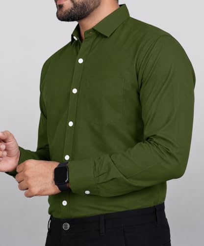 Image of CB-COLEBROOK Men's Casual, Regular Fit, Solid Colour, Lightweight, Button Down, Casual Wear, Shirt with Pocket. Suitable for Office & Casual Use