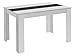 Produktbild HOMEXPERTS Esstisch NICO / Küchentisch 160 cm / Esszimmertisch / Tisch in weiß / Wendeplatte in der Mitte wahlweise Schwarz oder Weiß / 160 x 90 x 75 cm (L x B x H)