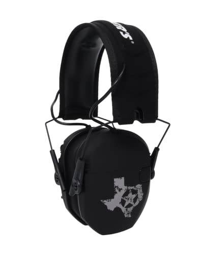 Walker's Razor Electronic Earmuffs -TEXAS EDITION, Black-texas (GWP-RSEM-TX) - Walker's