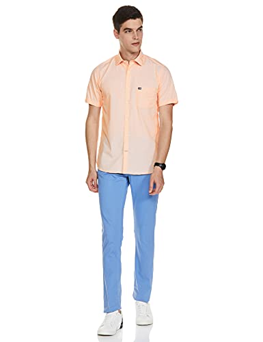 Image of Arrow Sports Solid Slim Fit Half Sleeves Casual Shirt White