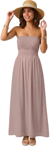 Image of ToBeInStyle Women's Strapless Cover Up Tube Dress Beach Summer Bandeau Flowy