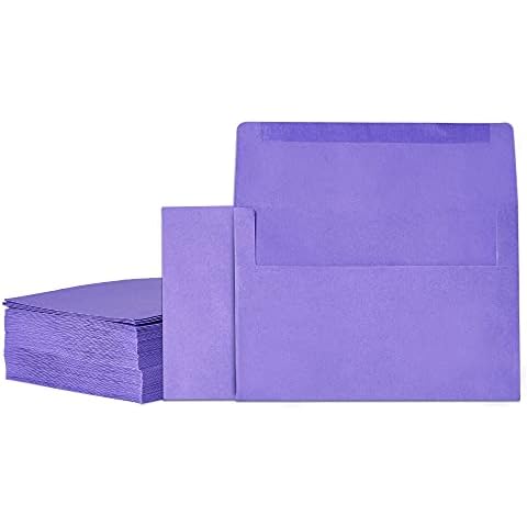 MATICAN 100-Pack Purple Invitation Envelopes Cover