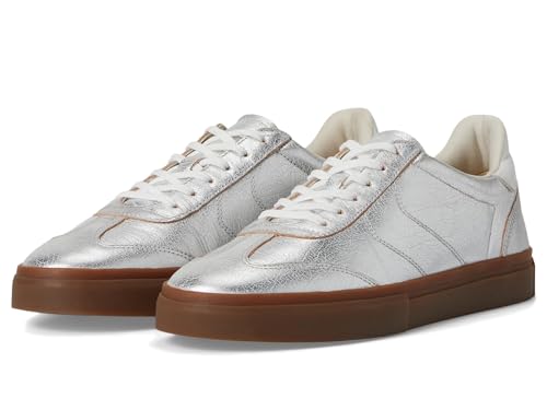 Vagabond Shoemakers Women's Cody Leather Sneaker, Silver, 9