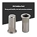 20pcs Flat Head Rivet Insert Nuts, 304 Stainless Steel Blind Threaded Inserts, M3-M12, Waterproof Hermetic Nut for Furniture, Automotive, Industrial Use(M12)