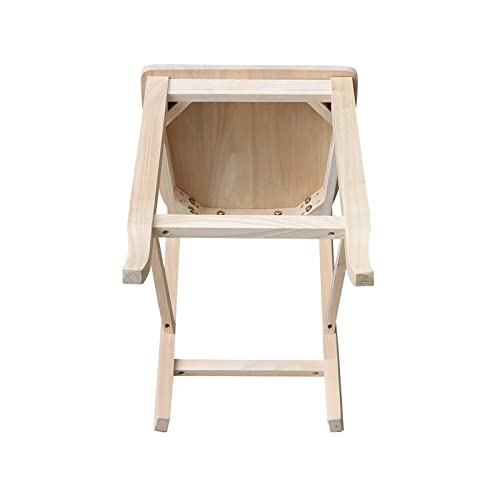 International Concepts 24-Inch Double X Stool, Unfinished #TOP3