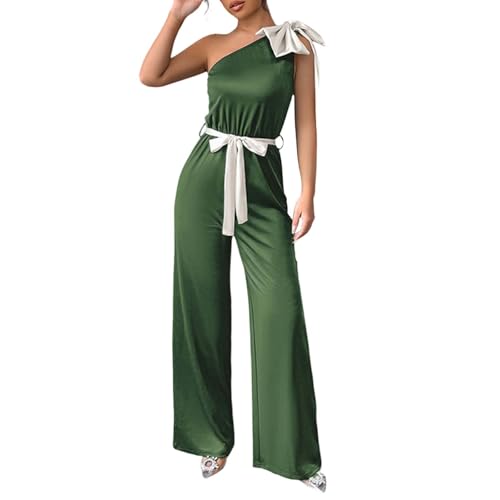 Mono elegante para mujer con hombros descubiertos y lazo