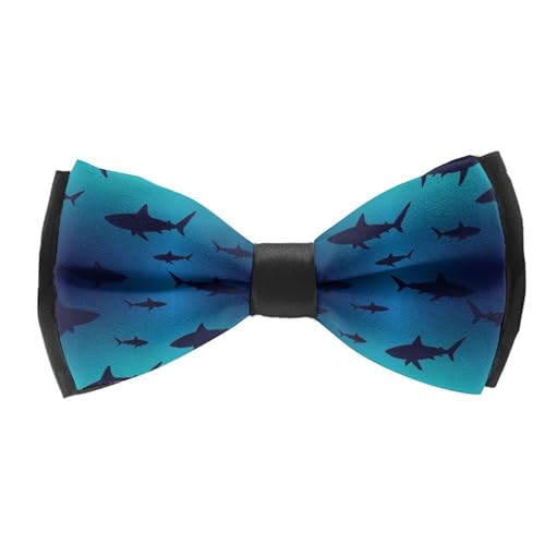 LGHKLVXPZE Lightweight Men's Bowties, Shark Adjustable Pre-tied Bow Tie for