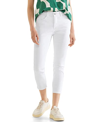 STREET ONE Damen Style Denim-York,Slimfit,hw,slimleg,Optic White 7/8...