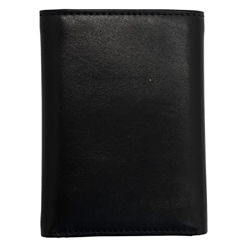 Smith & Wesson Trifold Wallet, 100% Leather Handmade wallet, Gift for him, Black & Brown Color (Black)2