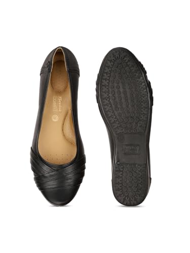 Image of Bata Comfit Womens Pleated Ballerina E Ballet Flat