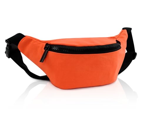 BieFuDan Fanny Pack for Kids Adjustable Waist Bag for Kids Boys Girls Cute Fashionable Waist Pack Childrens Bum Bag Sports Workout Traveling Running Carrying Phones Mini Bags (Orange)