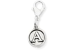 Letter Clip On Charms Zipper Pulls Initials, Antique Silver Alphabet Letters, Personalized...