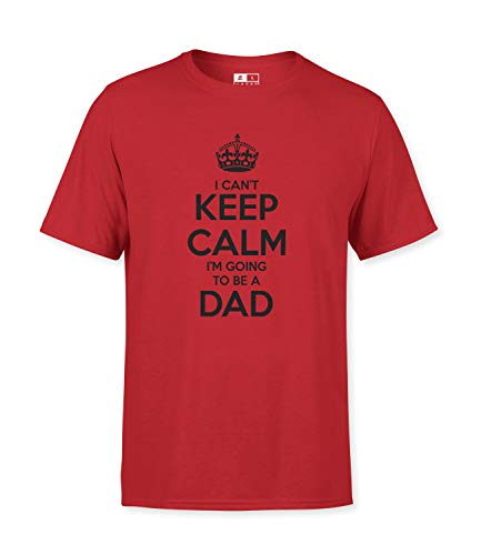 T-shirt humoristique rouge S pour gérer le stress de devenir papa