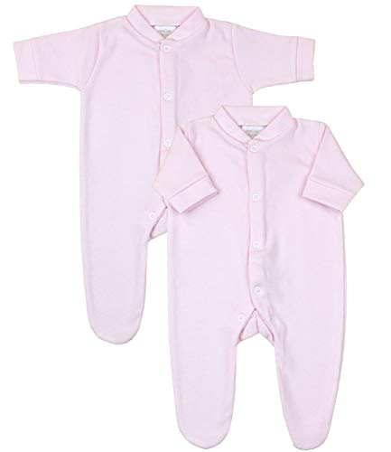 BabyPrem Pacote de 2 pijamas rosa prematuros, ROSA
