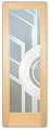 Frosted Glass Interior Door - Sun Odyssey II - 1D Private Frosted - Geometric - 30" x 80" - Book/Slab Door - Maple