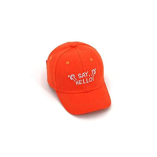3-24 Månaders Babyjusterbar Keps, Bomullskåpa Av Hög Kvalitet Pojkar Flickor Vår Och Höst 1-2 År Keps Engelska Alfabetet Solhatt 52-54Cm Orange