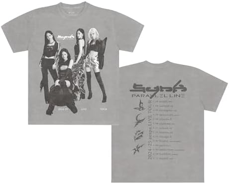 aespa Camiseta oficial SYNK PARALLEL Line World Tour Merch
