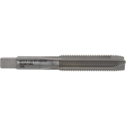 Hertel Spiral Point STI Tap, M10 x 1.25 Metric Fine, 3 Flutes, Plug, High Speed Steel, Bright/Uncoated, 3-3/8