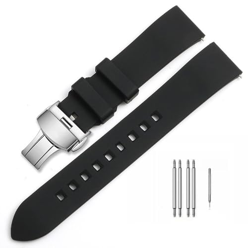jojomis Silicone Watch Band Quick Release Easy Installation Replacement Wristwatch Strap with Butterfly Clasp4