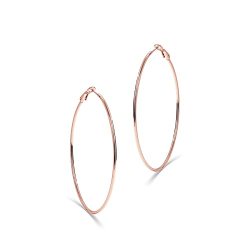 Image of PAVOI Gold Hoop Earrings for Women, 14K Gold Plated Paddle-Back Hoops