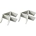 Lorell 90-Degree Panel Connectors, 0.6"x2.3"x2.3", Gray