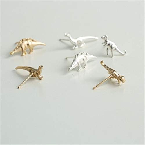 3 Pairs/Set Charm Post Stud Earrings Animal T-Rex Dinosaur Metal Stud Earring Wedding Engagement Jewelry Earrings for Women Men - Image 5