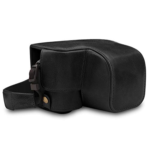 Get Popular Offer MegaGear MG1646 Ever Ready Genuine Leather Camera Case Compatible with Sony Alpha A6100, A6400 (16-50mm) - Black