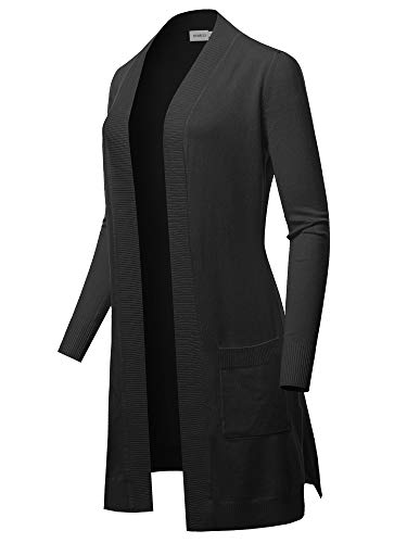 Image of STARJJ Womens Soft Stetchy Knit Longline Open Front Sweater Cardigan with Pockets (S-3X)