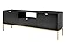 Produktbild Mirjan24 TV Lowboard Sivone Gold RTV154, 2 Türen und Schublade, TV Board Sideboard, Unterschrank, Fernsehschrank, TV Tisch, Fernsehtisch (Schwarz/Schwarz)