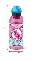 Emsa Kinder-Trinkflasche 518130, 600 ml, Sicherheitsverschluss, 100 % dicht, Teens Birdy Bow, Tritan, Vogel, 7.5 x 7.5 x 21.4 cm – Ansicht 2