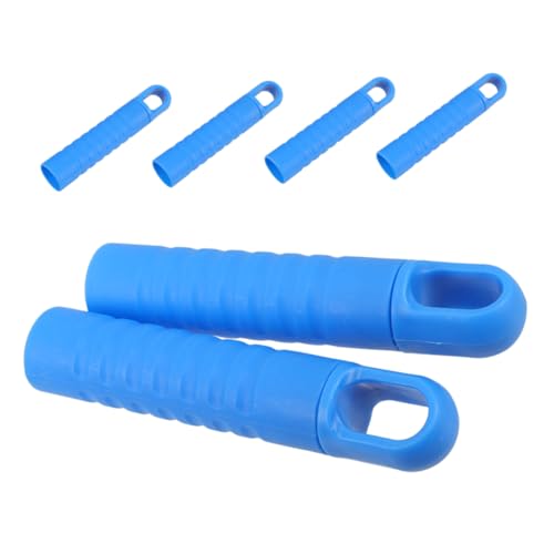 Ipetboom 6pcs Mop Handle End Sleeves Slip Plastic Replacement Caps with Hanging Holes for Broom Rods Durable Grips for Efficient Cleaning Home Commercial Use