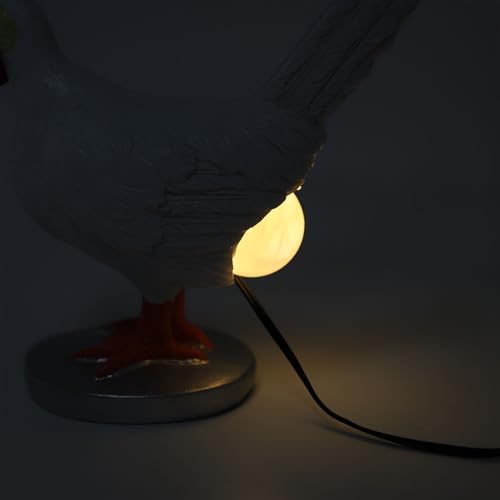 Lámpara de mesa huevo de pollo LED 3D Resina miniatura 7