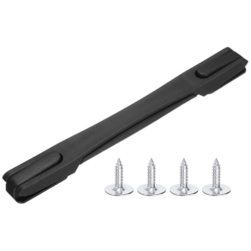 PATIKIL 8.5 Inch Luggage Handle Replacement, Plastic Pull Handle Grip with 4 Screws for Luggage Toolbox Storage Box Case Repair - 5Pcs (Black)