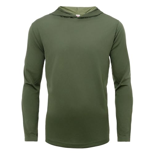 LeeHanTon Mens Long Sleeve Shirt Lightweight Sun Protection Fishing Shirts Athletic Hoodie Shirts 5 Pack2