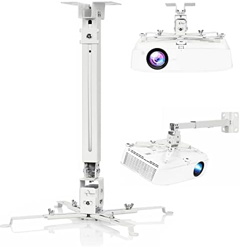DAWASAPAT Adjustable Projector CeilingWall Mount - 3-in-1 Universal Bracket for Projector Mounting, Universal Height Adjustable Mount Holder with Extension Pole.