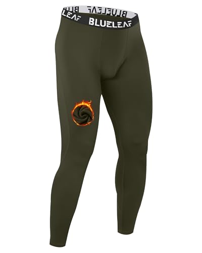 Blueleaf Mens Thermal Compression Pants Fleece Lined