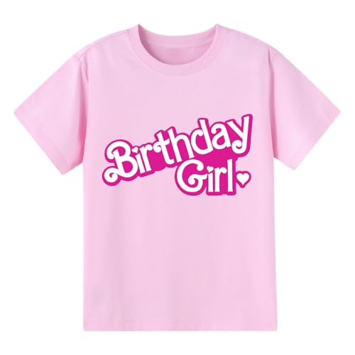 Image of Birthday Girl Shirt 2nd 3rd 4th 5th 6th 7th Girls Birthday Tshirts Cotton Short Sleeve Tee Tops Outfit