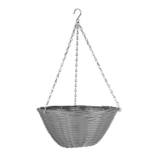 Apollo 12inch Rattan Hanging Basket Amazon.co.uk Garden & Outdoors
