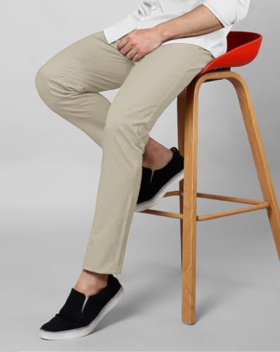 Image of Noble Monk Men's Formal Trousers | Regular Fit Stylish Pants for Men | Comfortable Solid Trousers | Classic Formal Wear for Men | Smart and Versatile Everyday Wear