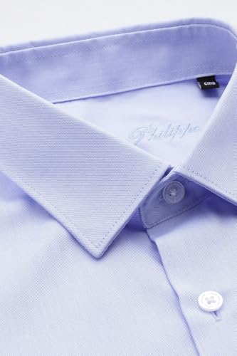 Image of Louis Philippe Men's Slim Fit Easy to Iron Everyday wear Premium Cotton Full Sleeve Solid Formal Shirt