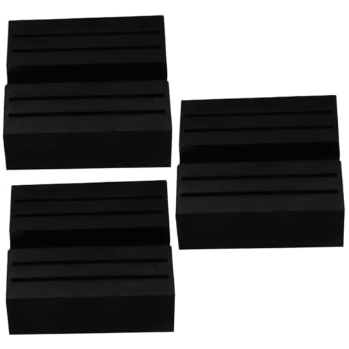 ELAYARD 3pcs Slotted Rubber Jack Pad Adapter for Car and Trailer Axle Stands Floor Jack Support Block with Chassis Protection Multi Purpose Vehicle Repair Tool