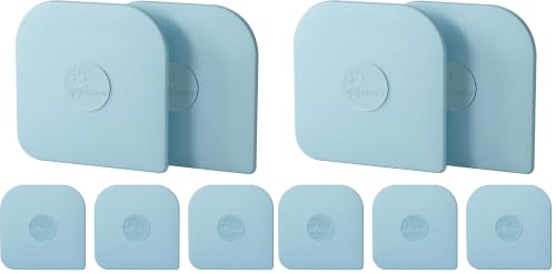 Image of Pan Scraper, 5 Pcs Pot & Dish Scraper Plastic, Sturdy Scraper Kitchen Tool, Aqua (Pack of 2)