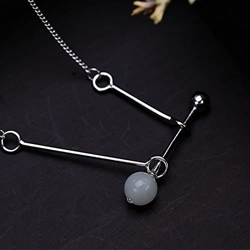 Pendentif en Jade incrusté S925 collier femme de luxe