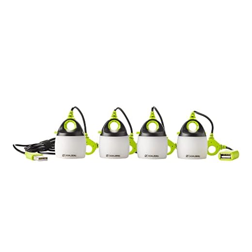 Goal Zero Light-a-Life Mini Camping Lights with Color Shades, USB-Powered Lights, Pack of 4
