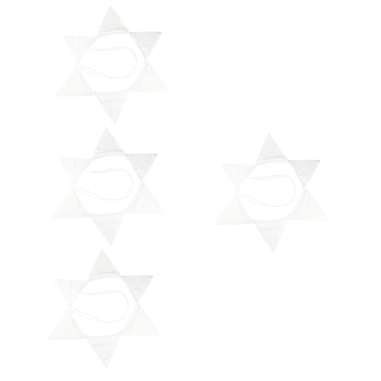 Guirlande de fanions triangulaires dentelle blanche rose pour décoration jardin et intérieur