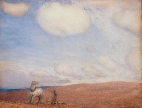 Cuadro pared lienzo de alta calidad L'aratura de George Clausen pintura decorativa 60x90cm